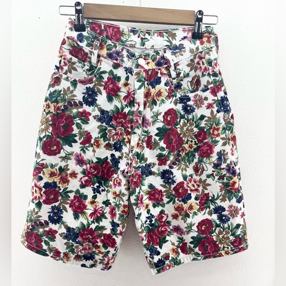 Vintage 90’s California Concepts Floral Print Jort Shorts Juniors Size 9 - Picture 6 of 6